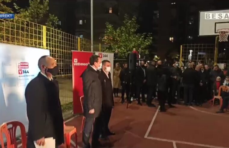 Kryeministri Albin Kurti dhe Kryetari Haskuka në takim me elektoratin në Ortakoll- Prizren