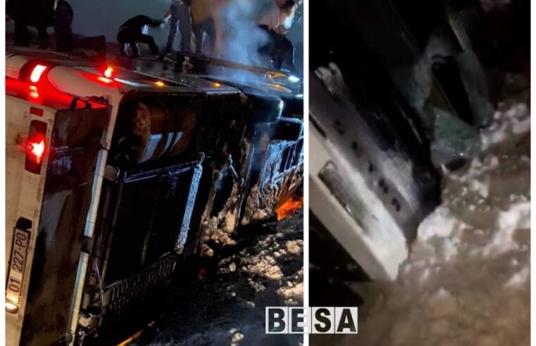 Rrutollohet autobusi kosovar në Serbi, ka udhëtarë të lënduar