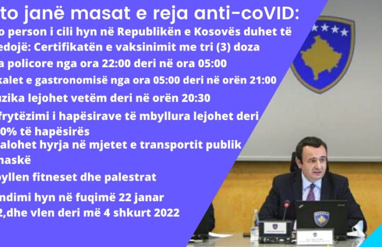 Këto janë masat që do të hynë në fuqi nga nesër