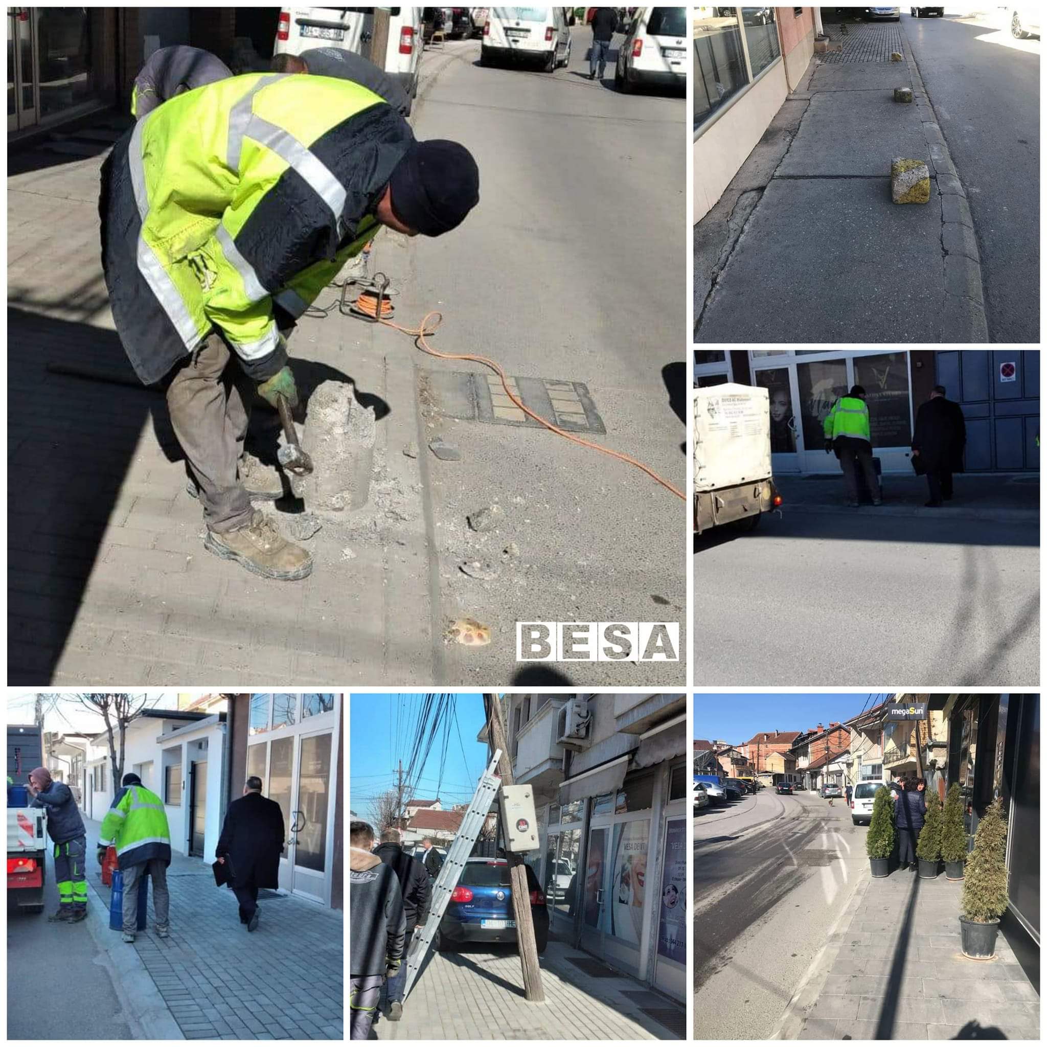 Vazhdon aksioni i lirimit të trotuareve në qytetin e Prizrenit