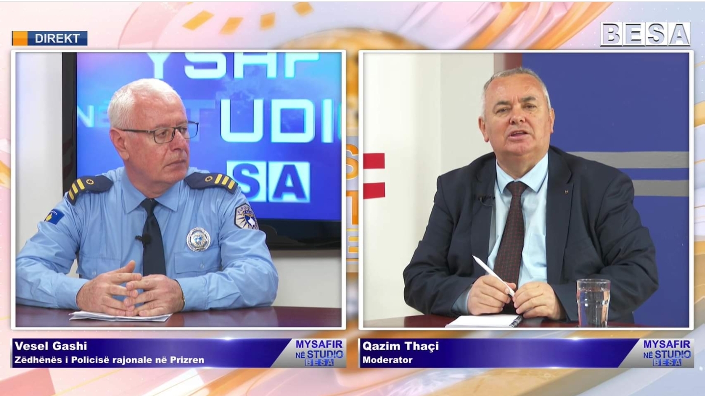 Vesel Gashi-Zëdhënës i Policisë rajonale në PrizrenTema:”Siguria në rajonin e Prizrenit”