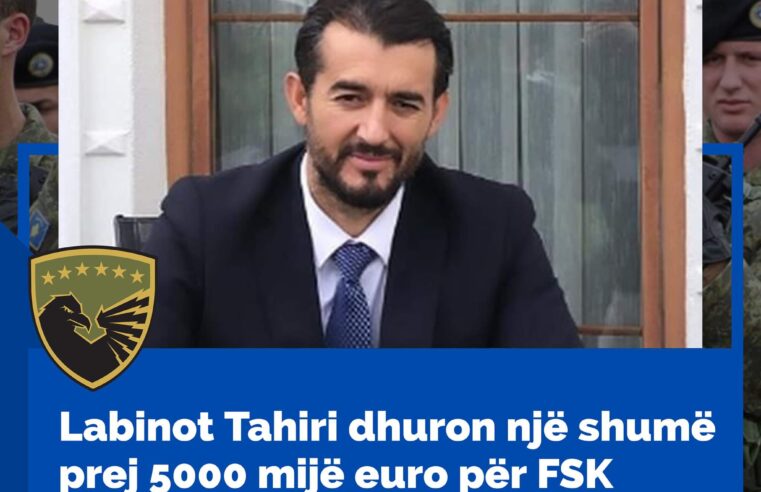 Labinot Tahiri dhuron një shumë prej 5000 mijë euro për FSK, thotë se ky është vetëm fillimi