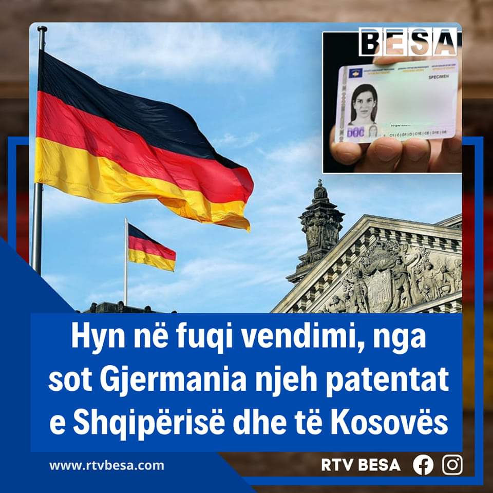 Hyn në fuqi vendimi, nga sot Gjermania njeh patentat e Shqipërisë dhe të Kosovës