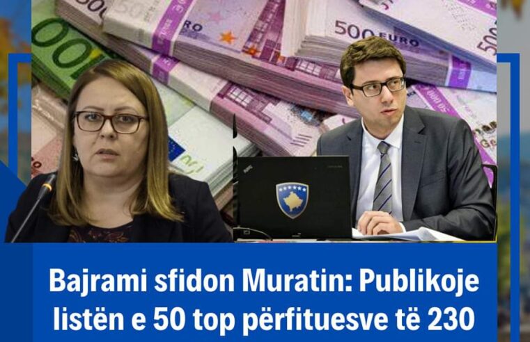 Bajrami sfidon Muratin: Publikoje listën e 50 top përfituesve të 230 milionë eurove