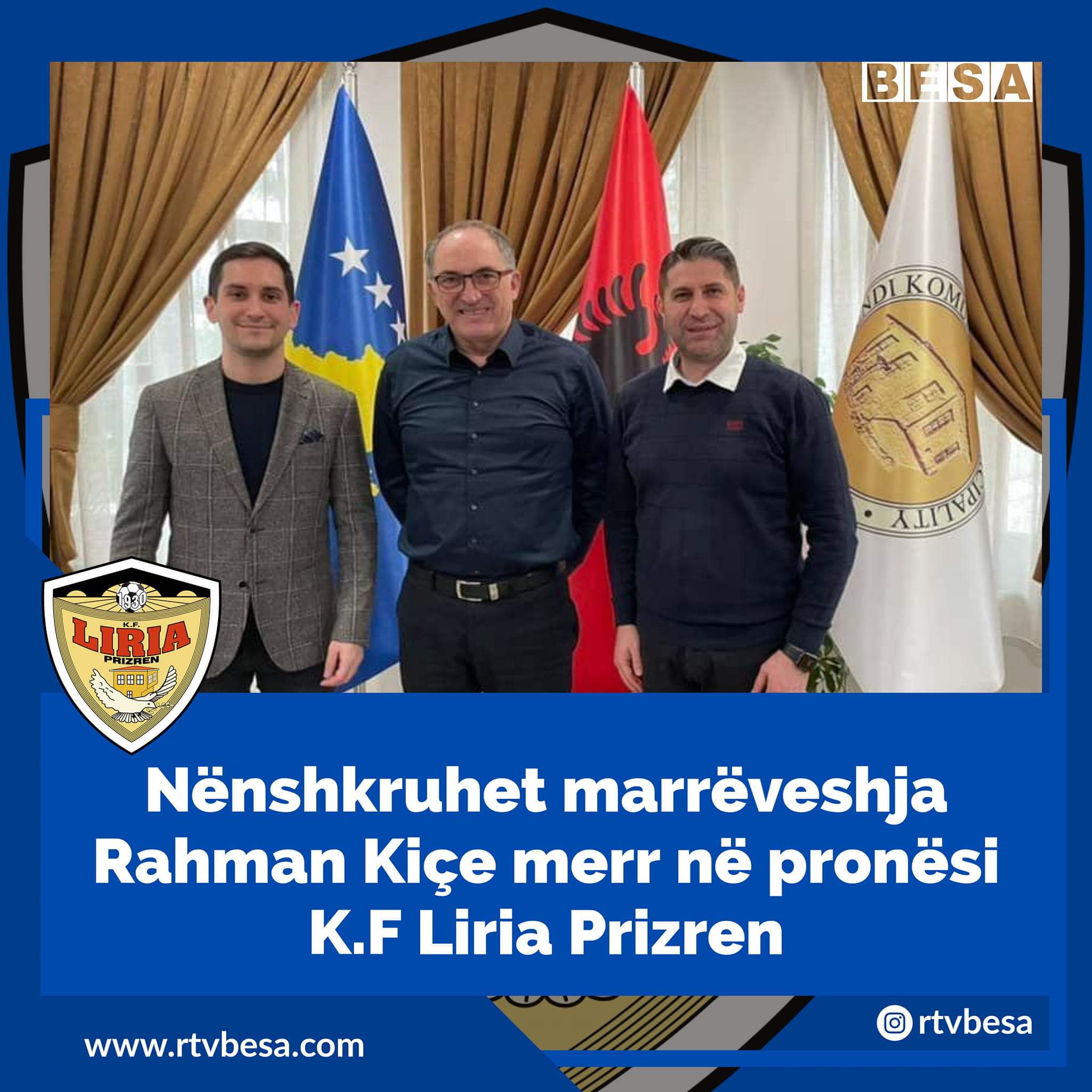 Nënshkruhet marrëveshja Rahman Kiçe merr në pronësi F.C Liria në Prizren