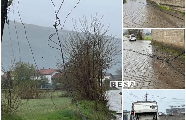Vozitësi i kamionit nga pakujdesia këput telat e rrymës në Korishë, disa lagje mbesin pa energji elektrike