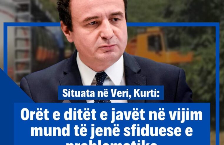 Kryeministri Kurti paralajmëron për situatën në veri 🇽🇰