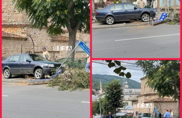 Vetaksident në rrugën “Adem Jashari” në Prizren, tek Hamami i “Gazi Mehmet Pashës”