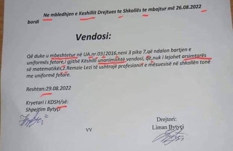 Në vend të Mësueses shembullore, do duhej urgjent të shkarkohet ky Këshill i turpit që brenda një shkrimi me tri fjali ka treguar analfabetizmin e tij!