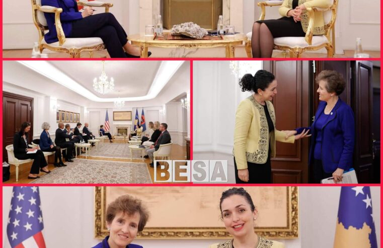 Presidentja Osmani pret në takim Alice Albright