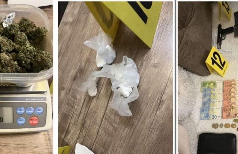 Dhjetë të arrestuar për posedim të drogës dhe armëmbajtje pa leje