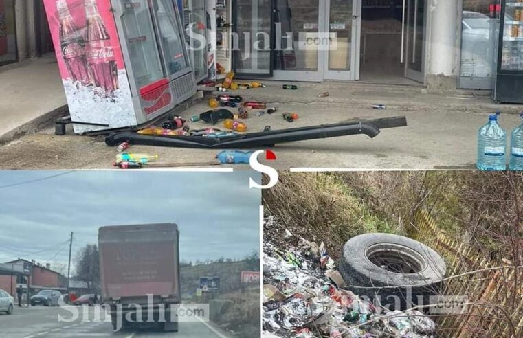 Kamionit i del goma nga vendi përderisa ishte në lëvizje, i shkakton dëme të mëdha një biznesi në magjistralen Prishtinë-Gjilan 