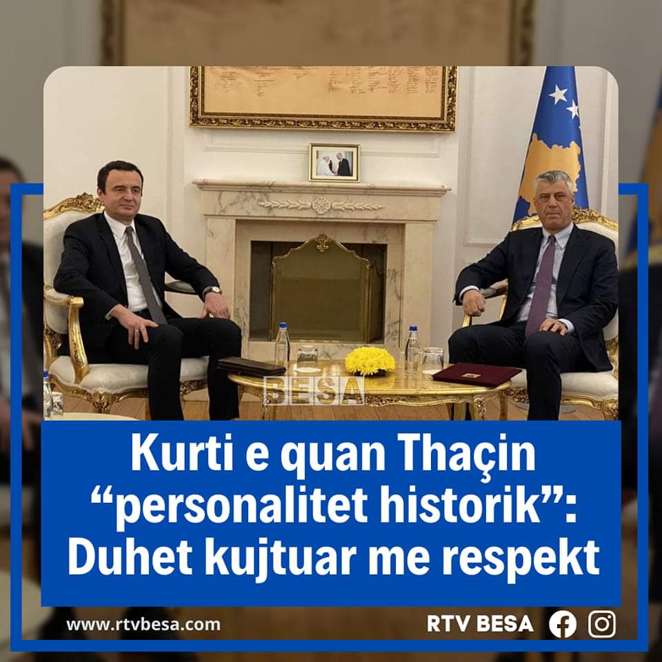 Kurti e quan Thaçin “personalitet historik”: Duhet kujtuar me respekt
