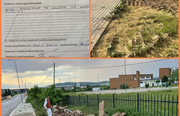 Suharekë, dënohet me 200 euro qytetari që hodhi mbeturina të ngurta në hapësirë publike