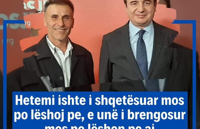 Kurti: Hetemi ishte i shqetësuar mos po lëshoj pe, e unë i brengosur mos po lëshon pe ai