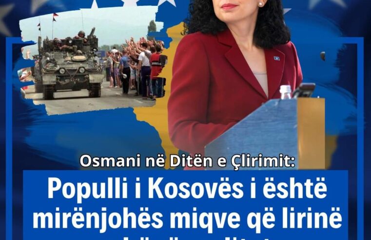 Osmani në Ditën e Çlirimit: Populli i Kosovës i është mirënjohës miqve që lirinë e bënë realitet