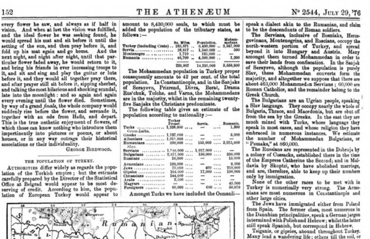 Një revistë e rrallë e vitit 1876, zbulon detaje interesante për shqiptarët në Perandorinë Osmane