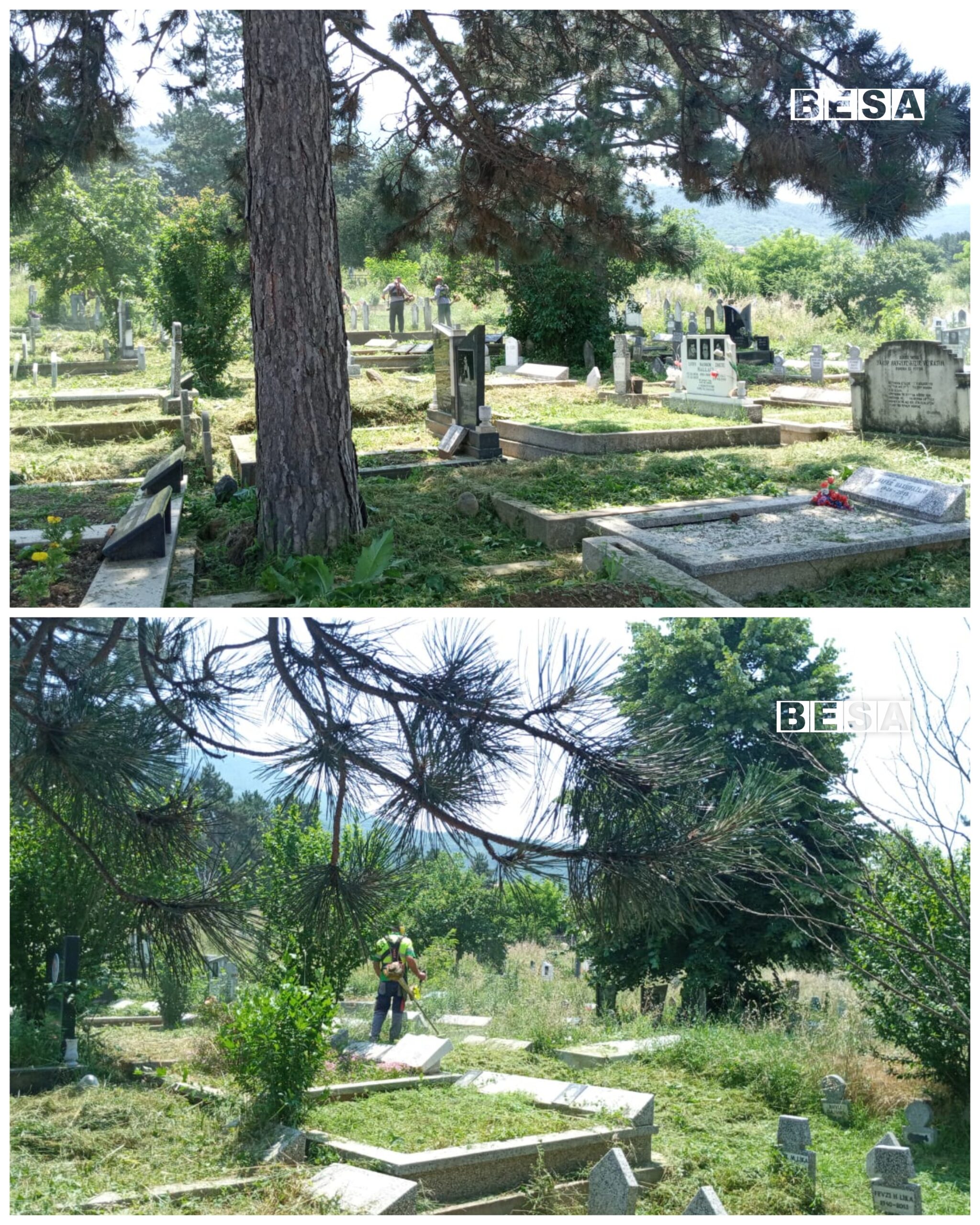 Në prag të festës së Kurban Bajramit pastrohen varrezat në qytetin e Prizrenit