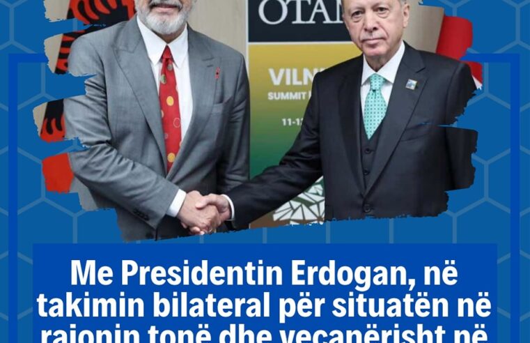 Rama takohet me Erdogan, thotë se biseduan “veçanërisht” për veriun e Kosovës 🇦🇱🇽🇰🇹🇷