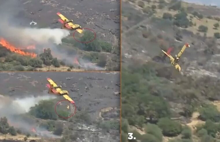 Rrëzohet avioni teksa po shuante zjarret në Greqi, vdesin dy pilotët