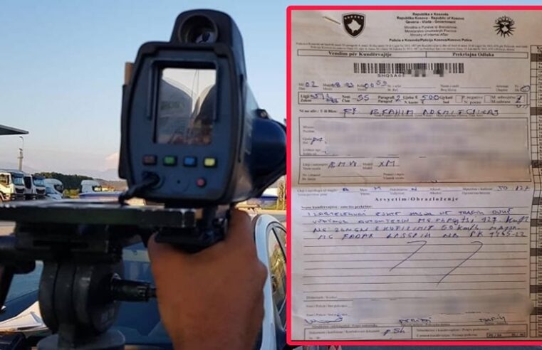 500 euro gjobë dhe 1 vit heqje e patentë shoferit, ngasësit në Ferizaj që tejkaloi shpejtësinë