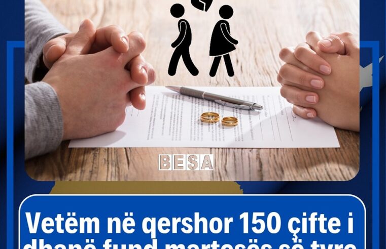 Vetëm në qershor 150 çifte i dhanë fund martesës së tyre