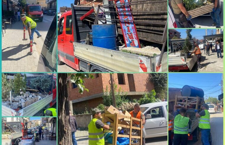 Aksioni i Drejtorisë së Inspektorateve për largimin e pengesave të ndryshme në hapësira publike