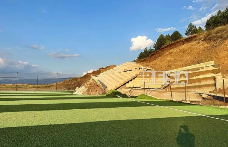 Bien tribunat e Stadiumit në Korishë të Prizrenit e përuruar në vitin 2019