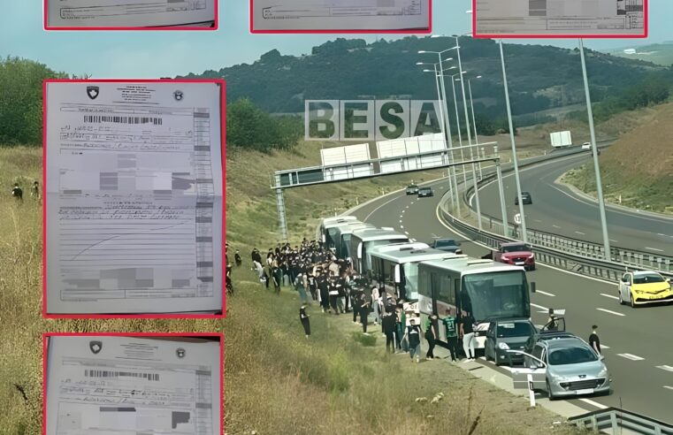 Ndodhë edhe kjo/ Pesë autobusë ndalojnë për pushim në autostradë, policia i gjobitë të gjithë shoferët!