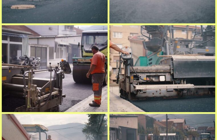 Shtrohet shtresa e parë e asfaltit në rrugën “Gazmend Zajmi” në lagjen “Ortakoll”