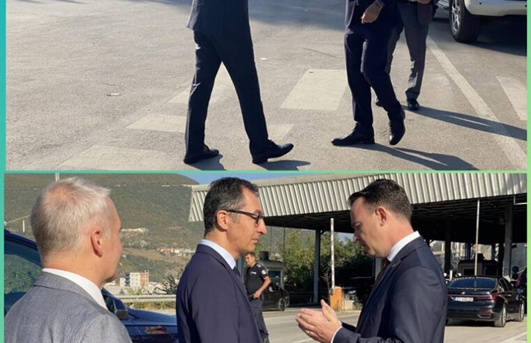 Ministri gjerman në Kosovë, Peci e pret në pikën kufitare në Han të Elezit