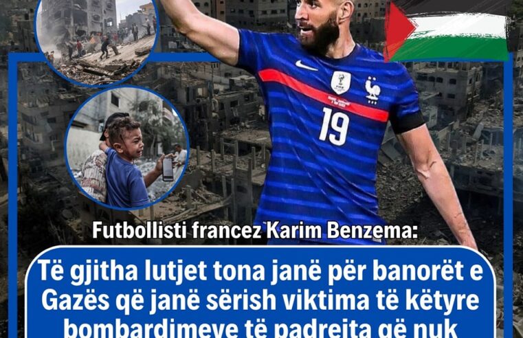 Futbollisti francez Karim Benzema solidarizohet me viktimat në Gaza
