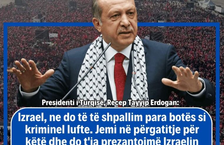 Erdogan nga mitingu në Stamboll: (Izrael) Perëndimi ju ka borxh, por Turqia nuk ju ka borxh. Prandaj ne flasim kaq lirshëm. Prandaj Erdoğan flet kështu sepse Turqia nuk ju ka borxh