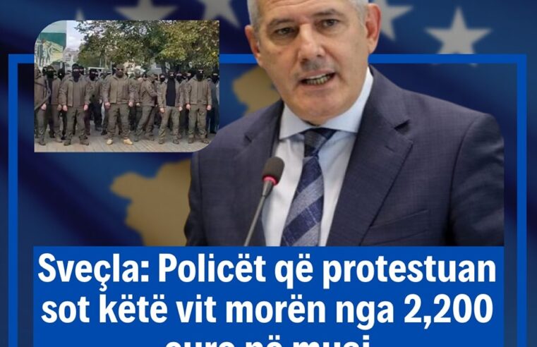 Reagon Sveçla: Të ardhurat mujore gjatë këtij viti të zyrtarëve që protestuan sot janë mbi 2.200 euro