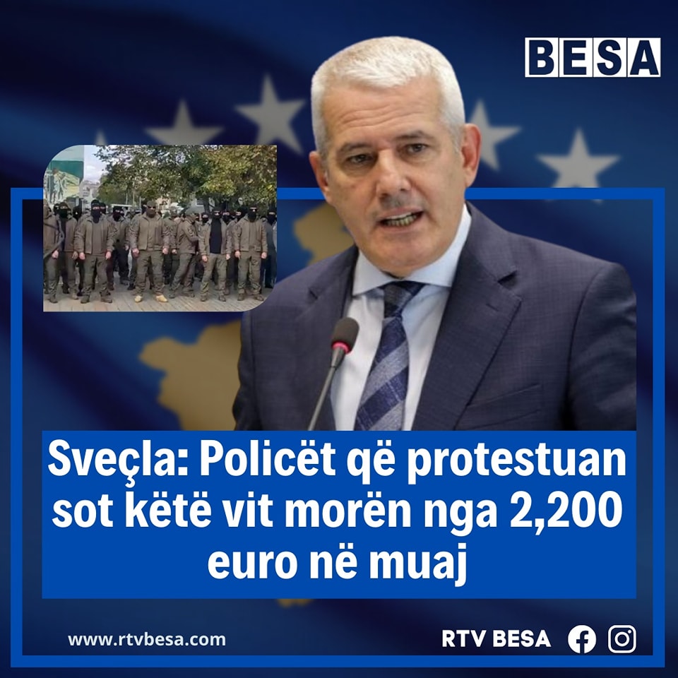 Reagon Sveçla: Të ardhurat mujore gjatë këtij viti të zyrtarëve që protestuan sot janë mbi 2.200 euro