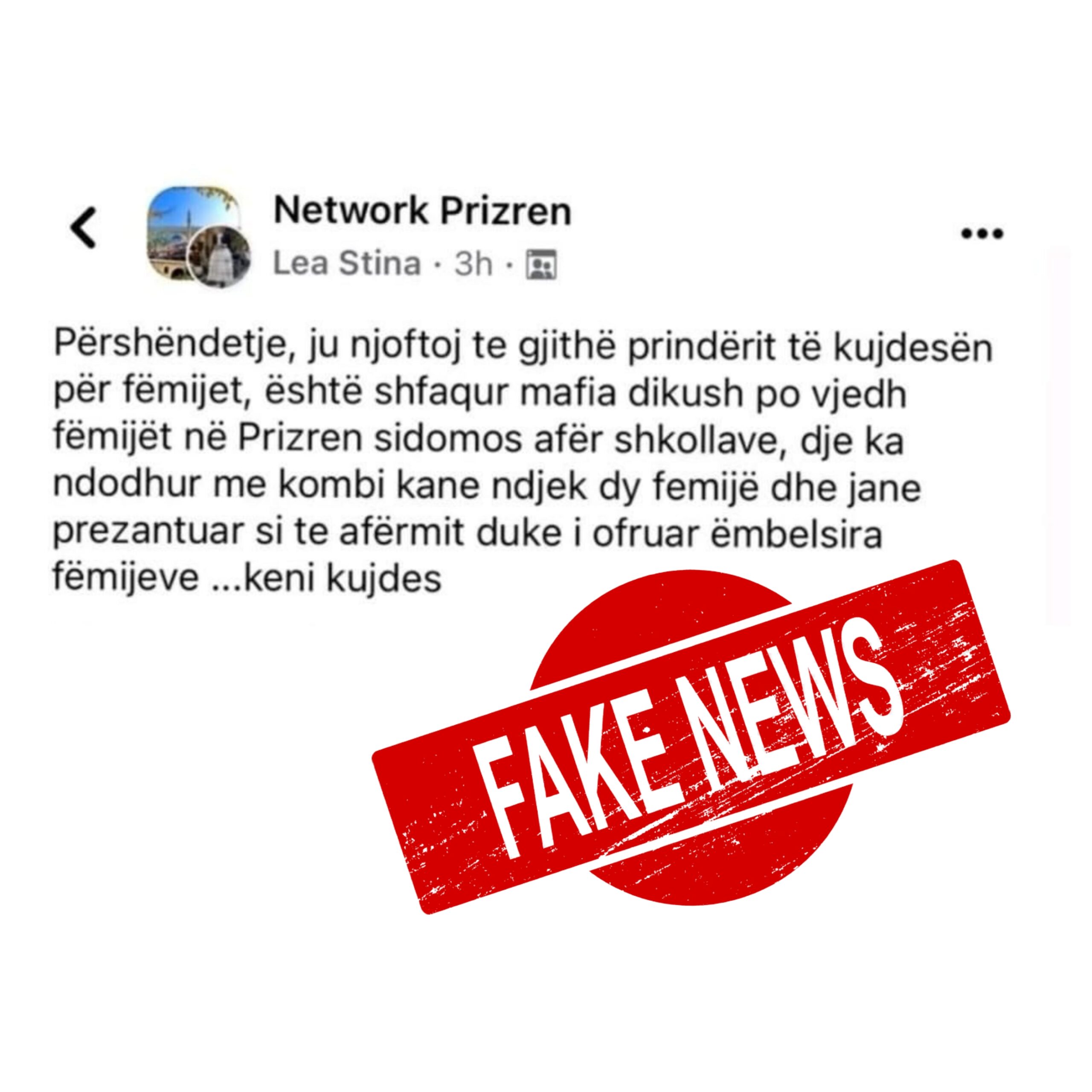 Fake News: Një thashetheme që krijoji panik në një Shkollë në Prizren