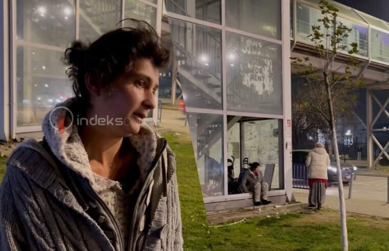 E tmerrshme: Nëna me tre fëmijë të mitur flenë në rrugë midis Prishtinës në temperatura minus