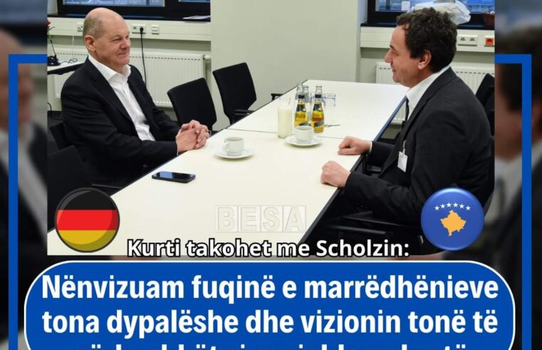 Kryeministri Kurti është takuar me kancelarin gjerman, Olaf Scholz, gjatë kongresit të Partisë Socialdemokrate