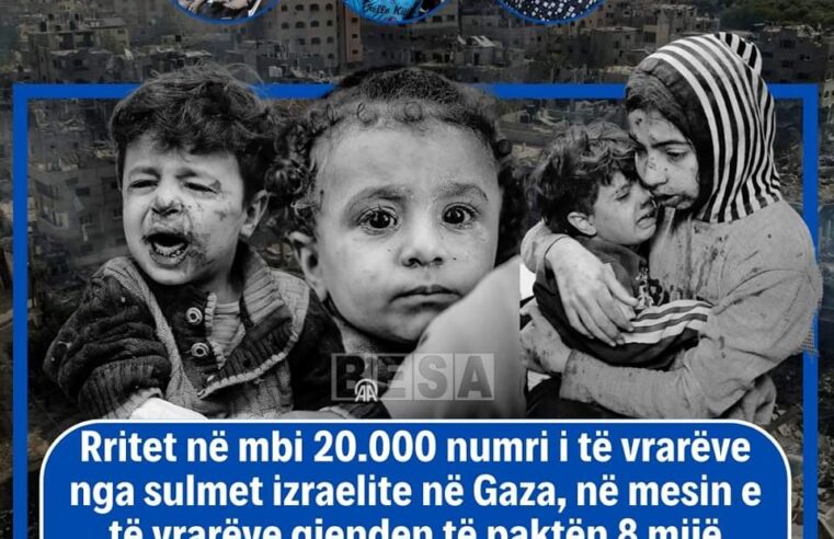 Tragjike / Shkon në mbi 20 mijë numri i palestinezëve të vrarë nga sulmet izraelite në Gaza