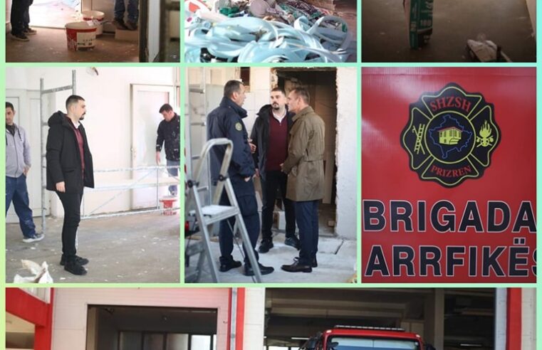 Drejtori i Administratës, Edin Shehu, vizitoi sot zjarrfikësit për t’i parë nga afër punimet që po zhvillohen me intensitet të lartë