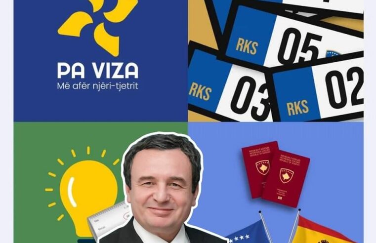 Vizat, targat, rryma në veri, Spanja, Kurti: Falënderoj punonjësit e shtetit, partnerët ndërkombëtarë dhe qytetarët