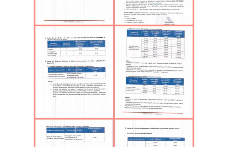 Lajmërim i rëndësishëm nga Hidroregjioni Jugor për konsumatorët: Nuk ka asnjë ndryshim të tarifave të ujit në krahasim me vitin e kaluar!