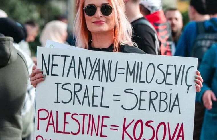 Një nga mesazhet e protestës pro Palestinë e mbajtur në Tiranë!