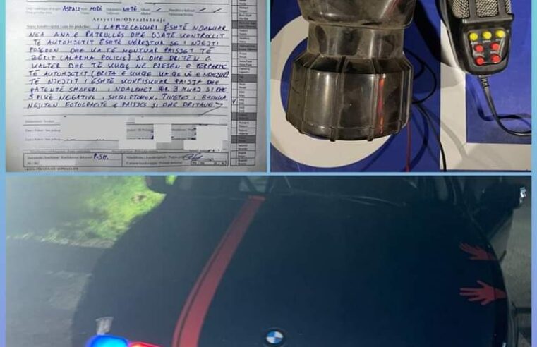 U mundua të bëhej “si polic”, shoferi në Istog kapet mat, gjobitet me 500 euro dhe i merret leja